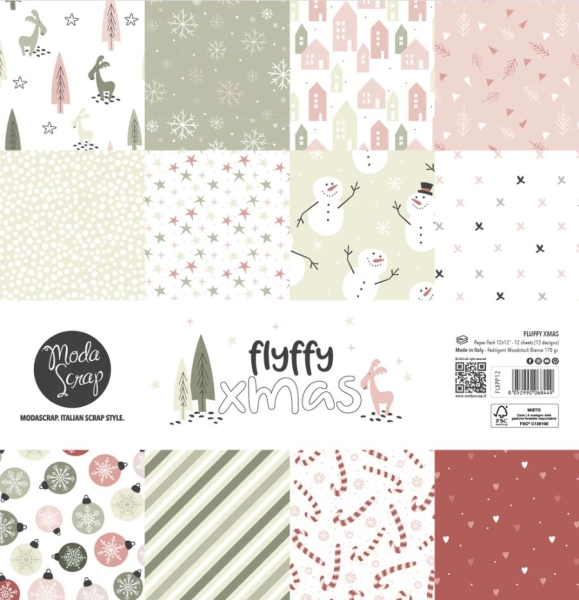 Modascrap Paper Pack 12x12 - Fluffy Xmas
